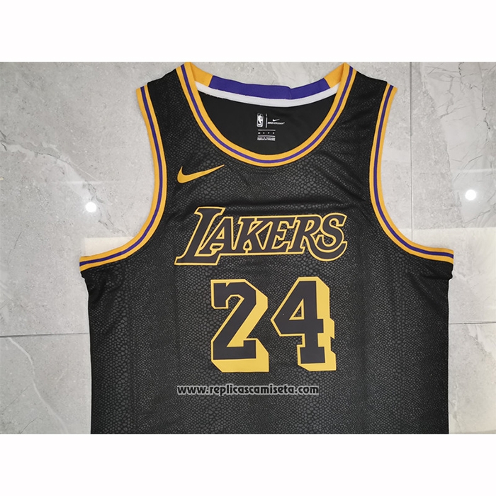 Camiseta Los Angeles Lakers Kobe Bryant #24 Ciudad 2017-18 Negro